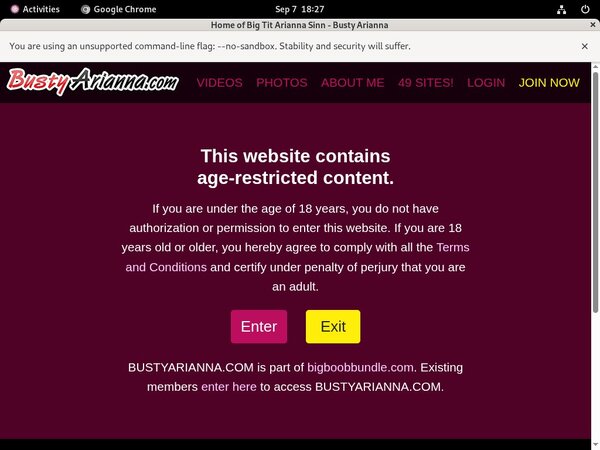 Bustyarianna.com Membership Account