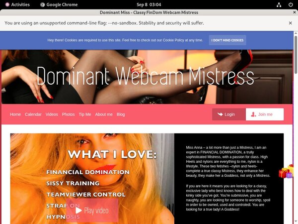 DominantMissClassyFinDomWebcamMistress Webcam