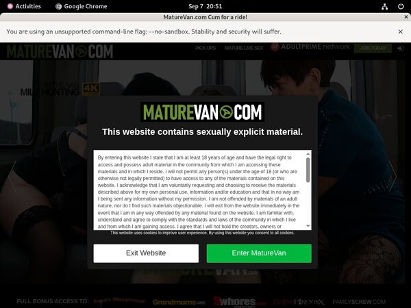 Maturevan.com Join Form