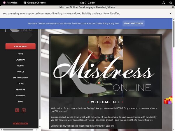 Mistressonline Free Trial Subscription