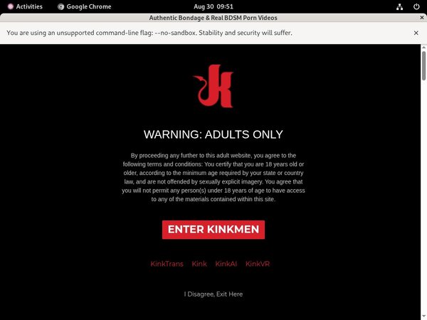 New Kinkmen.com Account