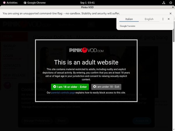 Pink O VOD Porn Account