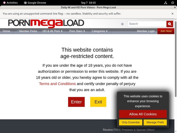 Pornmegaload.com Login Information