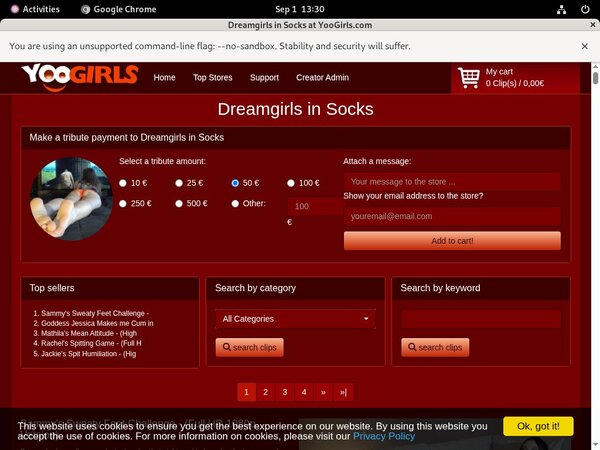 Trial DreamgirlsInSocks Membership